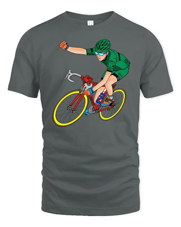 Speed Racer Cycling Champion Tee - gray t-shirt on white background