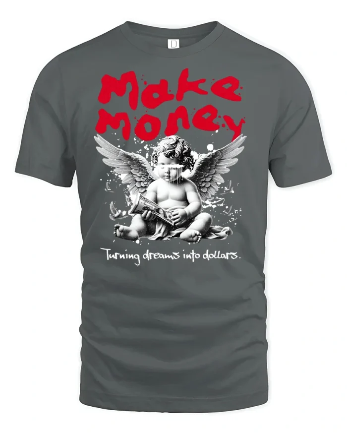 Neon Basketball Splash Tee - gray t-shirt on white background