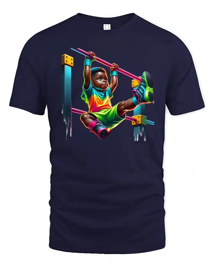 Tropical Parrot Summer Vibes T-Shirt - navy t-shirt on white background