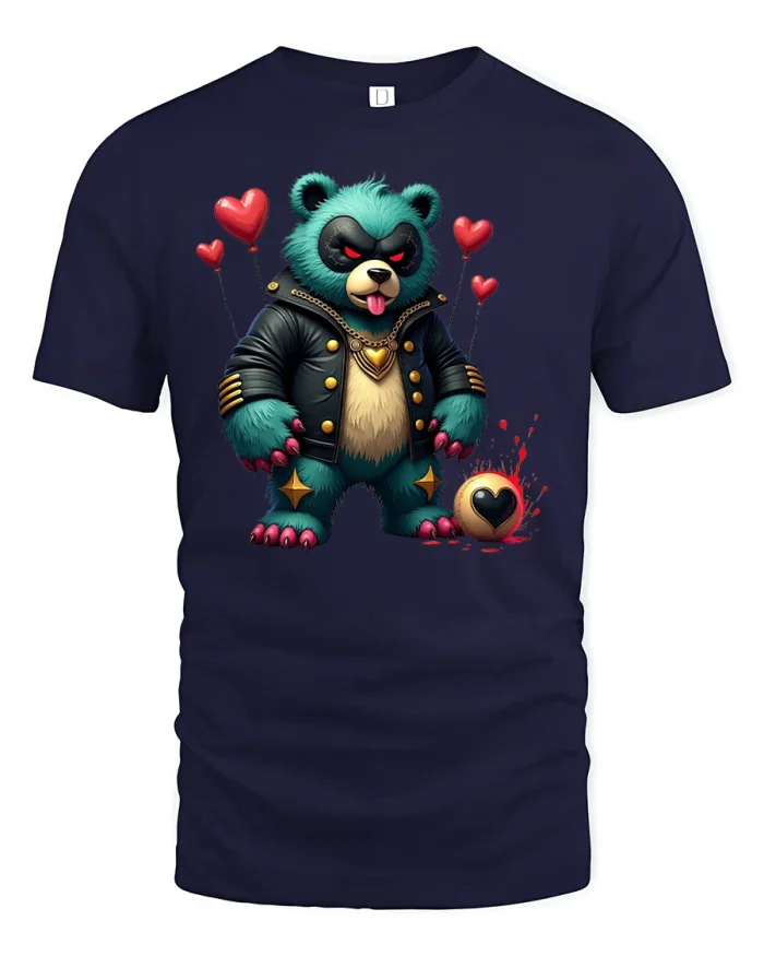 Burning Peace T-Shirt - navy t-shirt on white background