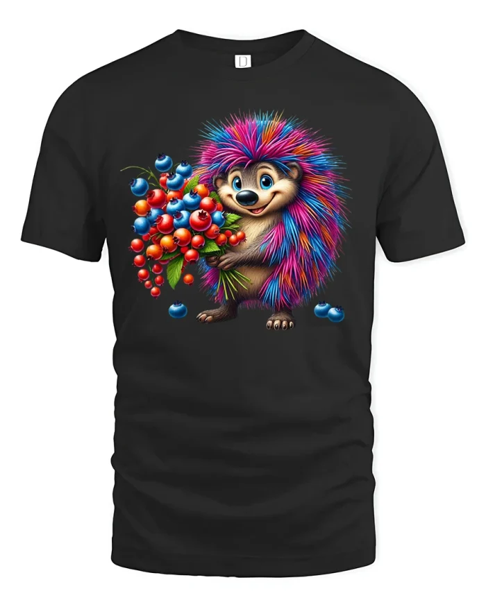 Monarch Butterfly T-Shirt - Bright Nature Art Tee - black t-shirt on white background