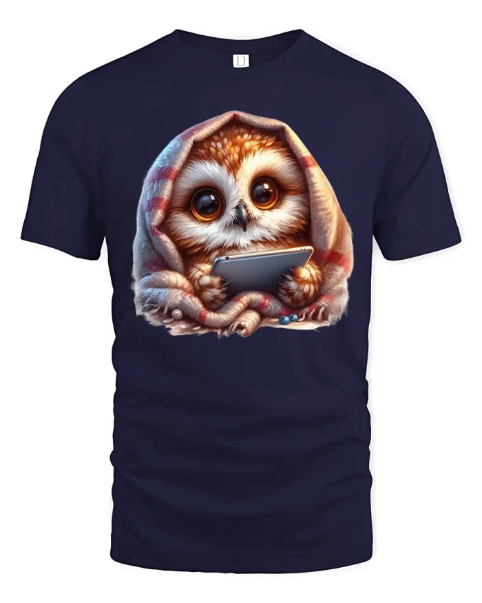 Blue T-Rex T-Shirt - Fierce Dinosaur Attack Graphic Tee - navy t-shirt on white background