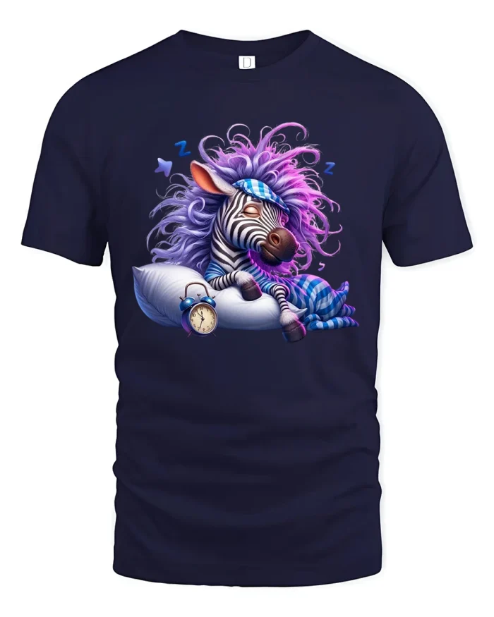 Funny T-Rex T-Shirt - Cartoon Roar Dinosaur Graphic Tee - navy t-shirt on white background