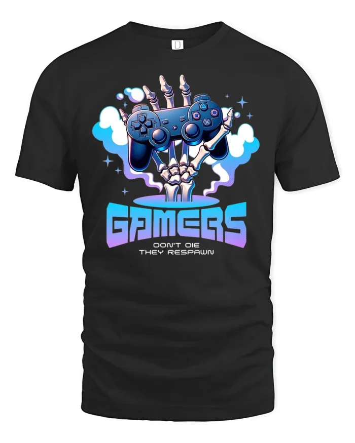 Colorful Geometric Wolf Head T-Shirt - black t-shirt on white background