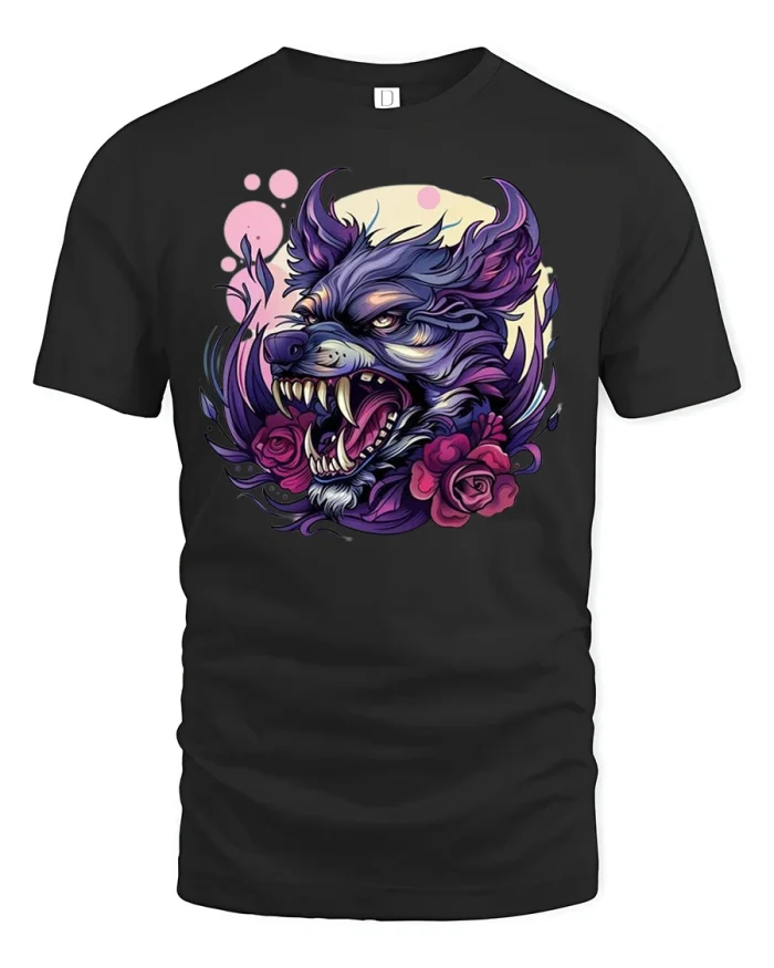 Cute Christmas Tiger Headphones Winter Style T-Shirt - black t-shirt on white background