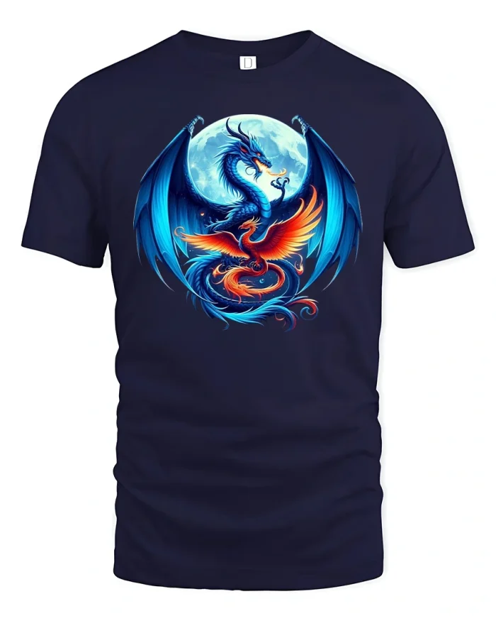 Tribal Owl Spirit Feather Headdress Graphic T-Shirt - navy t-shirt on white background