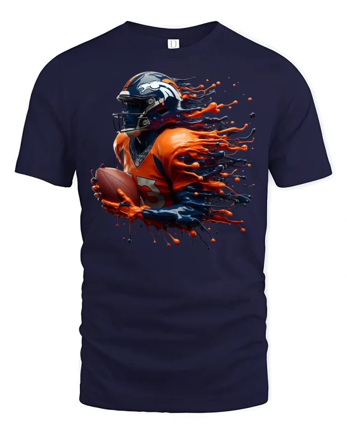 Splash Zone Football Tee for Fans of Bold Game Day Style - navy t-shirt on white background