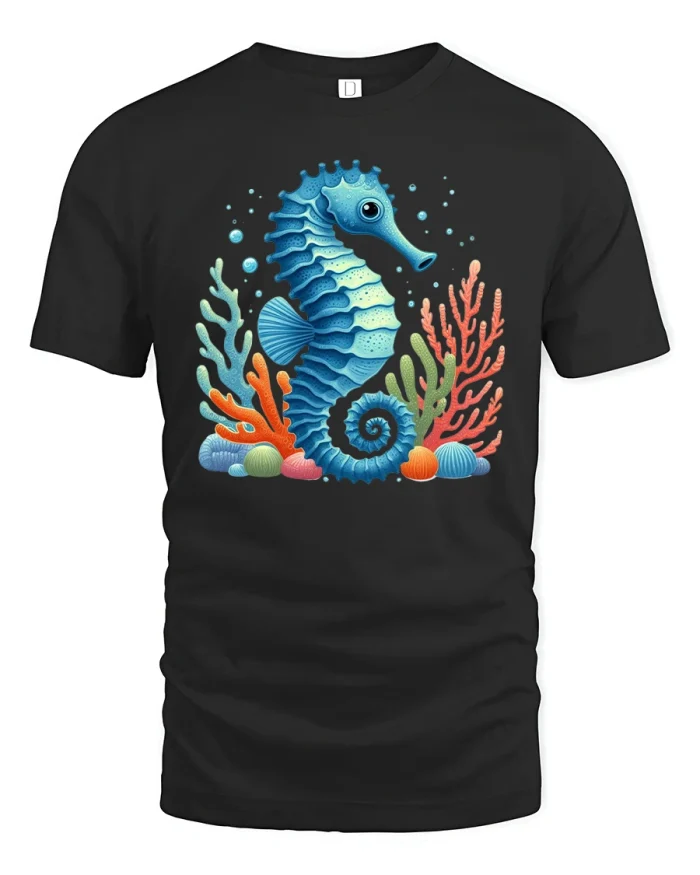 Galactic Skull Tentacle Horror Space Art Graphic Tee - black t-shirt on white background