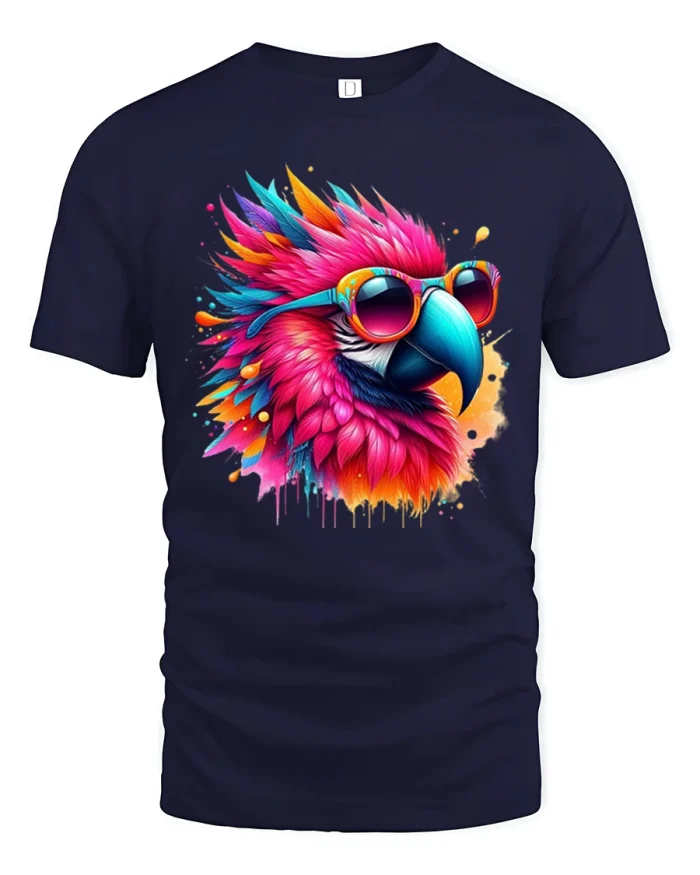 Product - navy t-shirt on white background