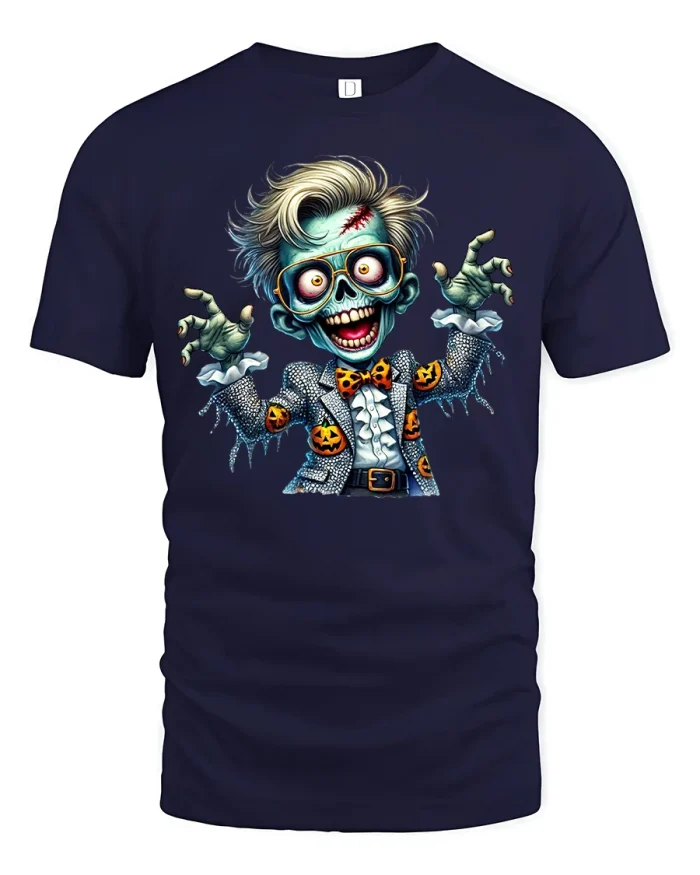 Product - navy t-shirt on white background