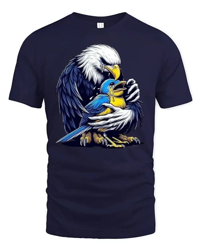 Product - navy t-shirt on white background