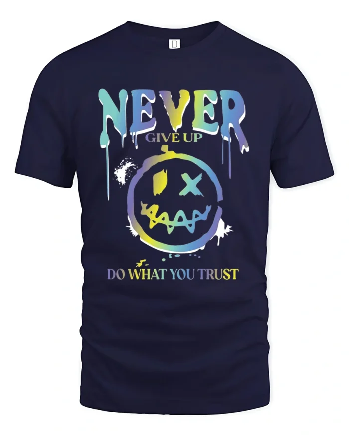 Product - navy t-shirt on white background