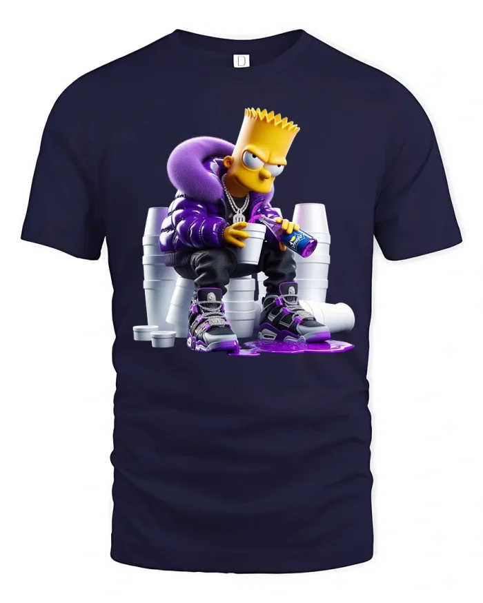 Product - navy t-shirt on white background