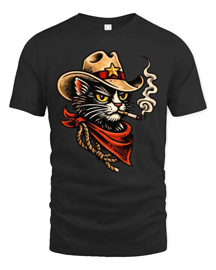 Product - black t-shirt on white background