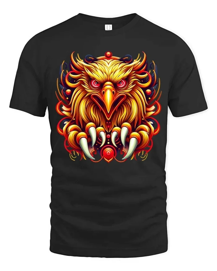 Fierce Golden Eagle Claw Graphic T Shirt Bold Power Style - black t-shirt on white background